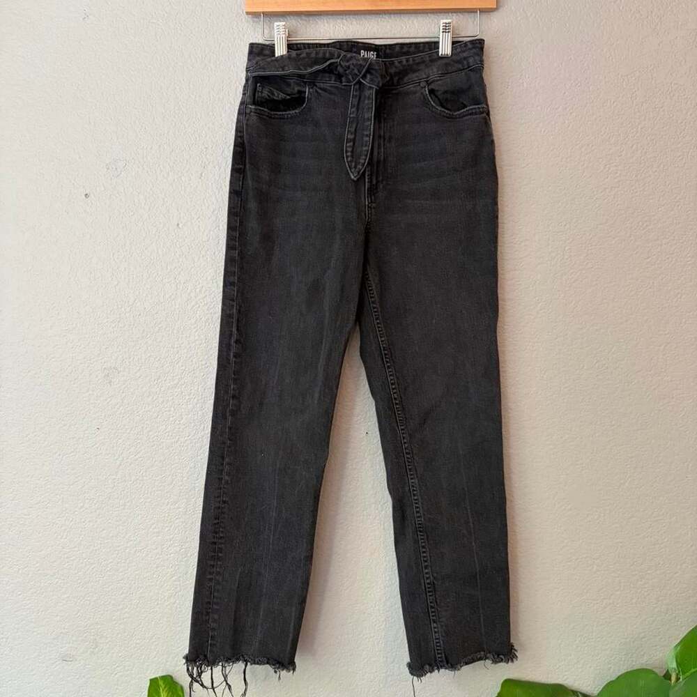 PAIGE Women's Black and Grey Jeans